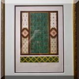 A24. Framed &rdquo;paper hangings&rdquo; print. 20&rdquo;h x 16&rdquo;w 